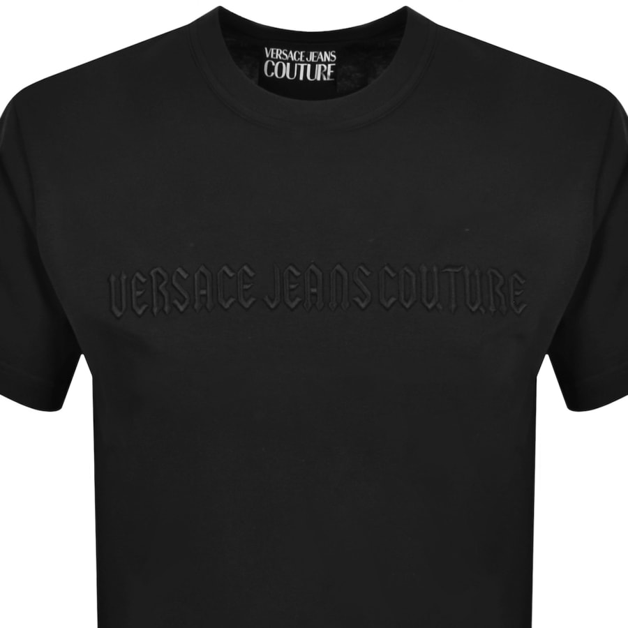 Versace jeans crew neck logo t shirt black clearance